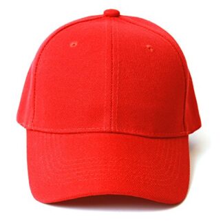 CP15-Plain Baseball Hats-Red(Dozen)