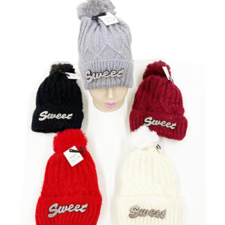 WH318-Wool Sweet Lady Thermal Hat (Dozen Color Assorted)