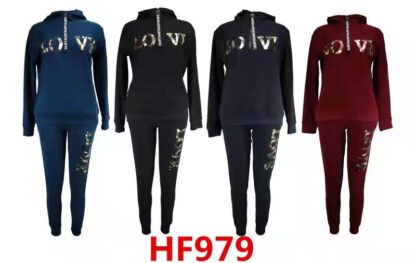 HF979- 2pc Love Thermal Comfort Outfit Set ( Color & Size assorted