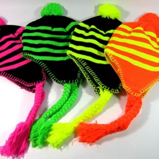 WH425-Neon Striped Winter Hat (Dozen Color Assorted)