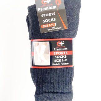 Black Crew Socks 9-11 (Sold by the Dozen)