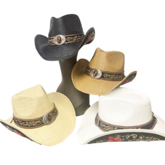 R81-Fancy Cowboy Hat (Assorted Colors, Minimum Purchase is 12)