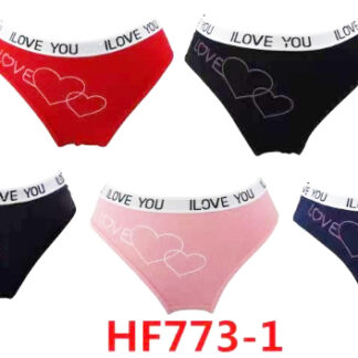 HF773-1-Lady's I Love You Underwear (Assorted Colors & Sizes)