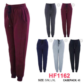 1162-Lady Fur Lined Sweat Pants (Assorted Colors and Sizes)