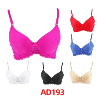 AD193-Lady push-up Bras (Sold by the Dozen, Assorted Colors and Sizes)