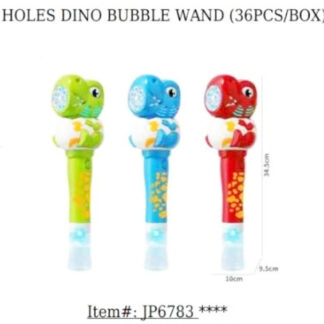 JP6783-Dino Egg Bubble Wand (11in, Assorted Colors)