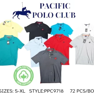 9718-Men's Polo Collared Shirt (Assorted Colors and Sizes)