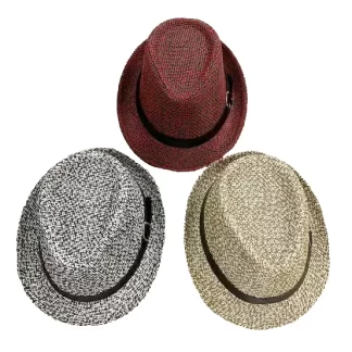 FDH933-Fedora Hats (Assorted Colors, Sold by the Dozen)