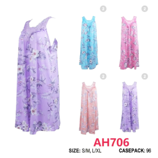 AH706-Lady's 1pc Night Gown (Assorted Colors and Sizes)