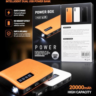 Power Box 20000mAh Intelligent Dual USB Power Bank (C003-589, Min 6pcs, Case Price Available)