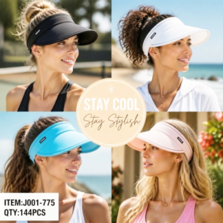 J001-775-Lady's Oversize Sun Visor  (Assorted Colors, Min 12 Pieces)