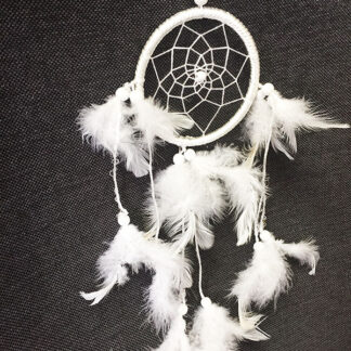 DC11CM-Dream Catcher White Feather(Dozen assorted)