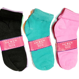 SK010-Women Short Solid Socks(Dozen 9-11)