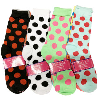 SK014-Women Long Socks Dot (Dozen)