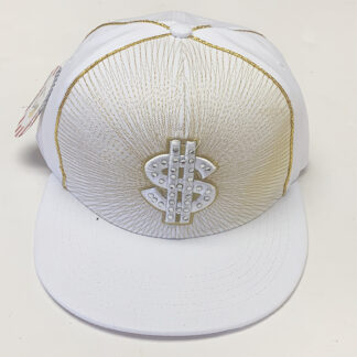 FBH042-"$"Sign fitted hat(Dozen white)