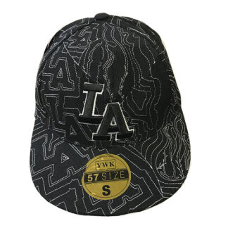 FBH013-LA Embroidered Fitted hat (Dozen Color Black)