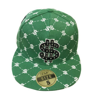 FBH005-"$"Diamond Fitted Hat(Dozen Color Green)
