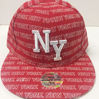 FBH016R-NY new york Embroidered Fitted Hat(Dozen Color Red)