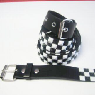 DB02-Pyramid Studded Black& White belts (Dozen Assorted size)