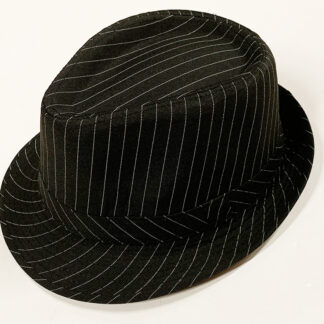 FDH004-Pinstripe Houdstooth Stingy Short Brim Fedora Hat(Dozen Assorted colors)