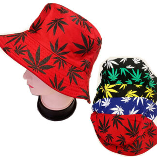 HT789-Bucket Marijuana Fishing Hat(Dozen Assorted colors)