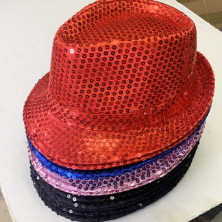 FDH007-Sequins Fedora Hats(Dozen Assorted colors)