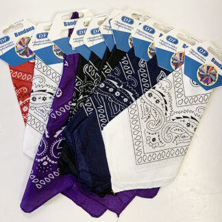 B001-Bandana with hanger(Dozen assorted Colors)