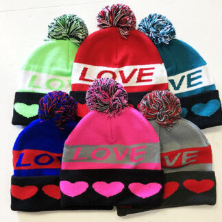 WH115- Love Beanie Hat (Dozen Color Assorted)