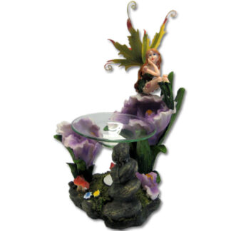 DRL981-#1 Flower Fairy Tea Light Buner Size:5.5x11