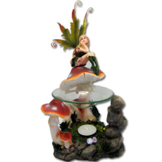 DRL991-#1 Mushroom Fairy Tea Light Burner