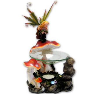 DRL992-#2 Mushroom Fairy Tea Light Burner