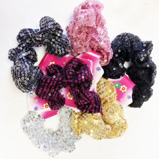 HH108-Sequins Hair Tie(Dozen Color Assorted)