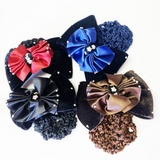 HH107-Hair Clips With Net( Dozen Color Assorted)