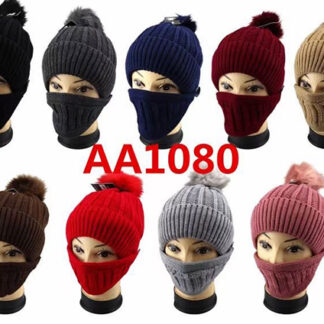 AA1080-Lady Thermal Hat With Mask (Dozen Color Assorted)