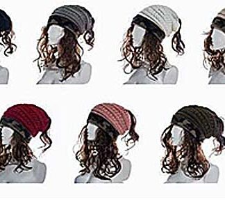 J001-578 Lady Winter Hat w/ponytail (dozen color assorted)