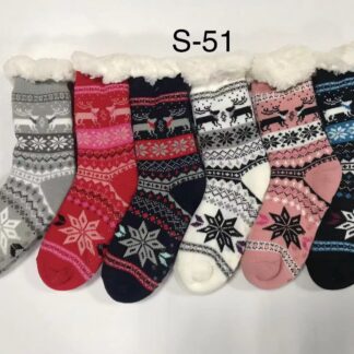 S51-Winter Lady Thermal Socks (Dozen Assorted)