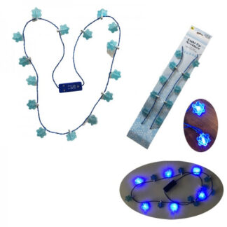 NL003- Snowflake Necklace Light Up (Dozen)