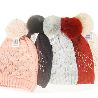 H22-2 Lady Fashion Rhinestone Thermal Hat (Dozen assorted)