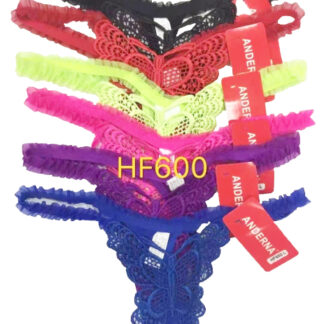 HF600-Lady Bright Thong Underwear (Assorted Colors and Sizes)