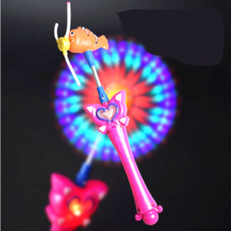 YT5023-LED Light Up Fish Spinner 14in