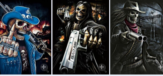 Pix8605- 3D Reaper With Pistol (15x19)