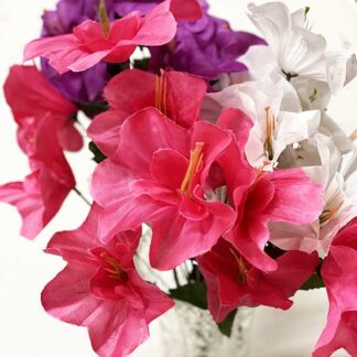 610120-Azalea Flowers 12Heads (6 Colors Assorted)
