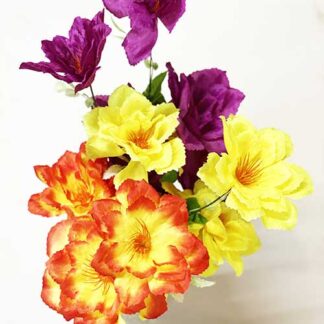 610110- Peony Flowers 8 Heads (6 Colors assorted)