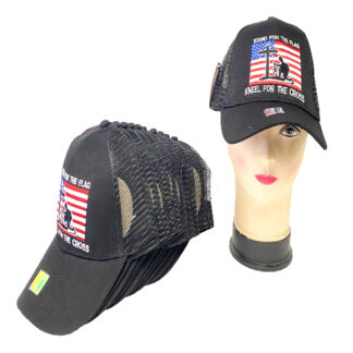 CP1809-Stand for the Flag, Kneel for the Cross Mesh Hats (Dozen