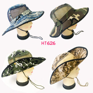 HT626-Camo Bucket Mesh Hat-Youth Size (Dozen Assorted)