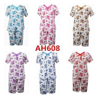 AH608-2pcs Flower Pajamas (Color & Size Assorted)