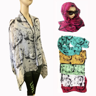 SC12-Soft Silky Fashion Scarf & Shawl (Dozen Color assorted)