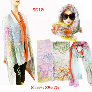 SC10-Soft Linen Fashion Scarf & Shawl (Dozen Color assorted)