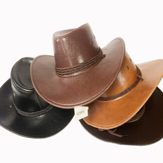 CBNZ38974-Lether Cowboy Hat (Dozen color assorted)