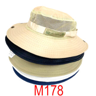 M178-Mesh Bucket Hats (Sold by the dozen, Assorted colors)